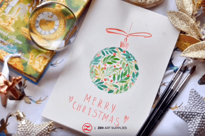 How To Make String Painting Christmas Gift Tags