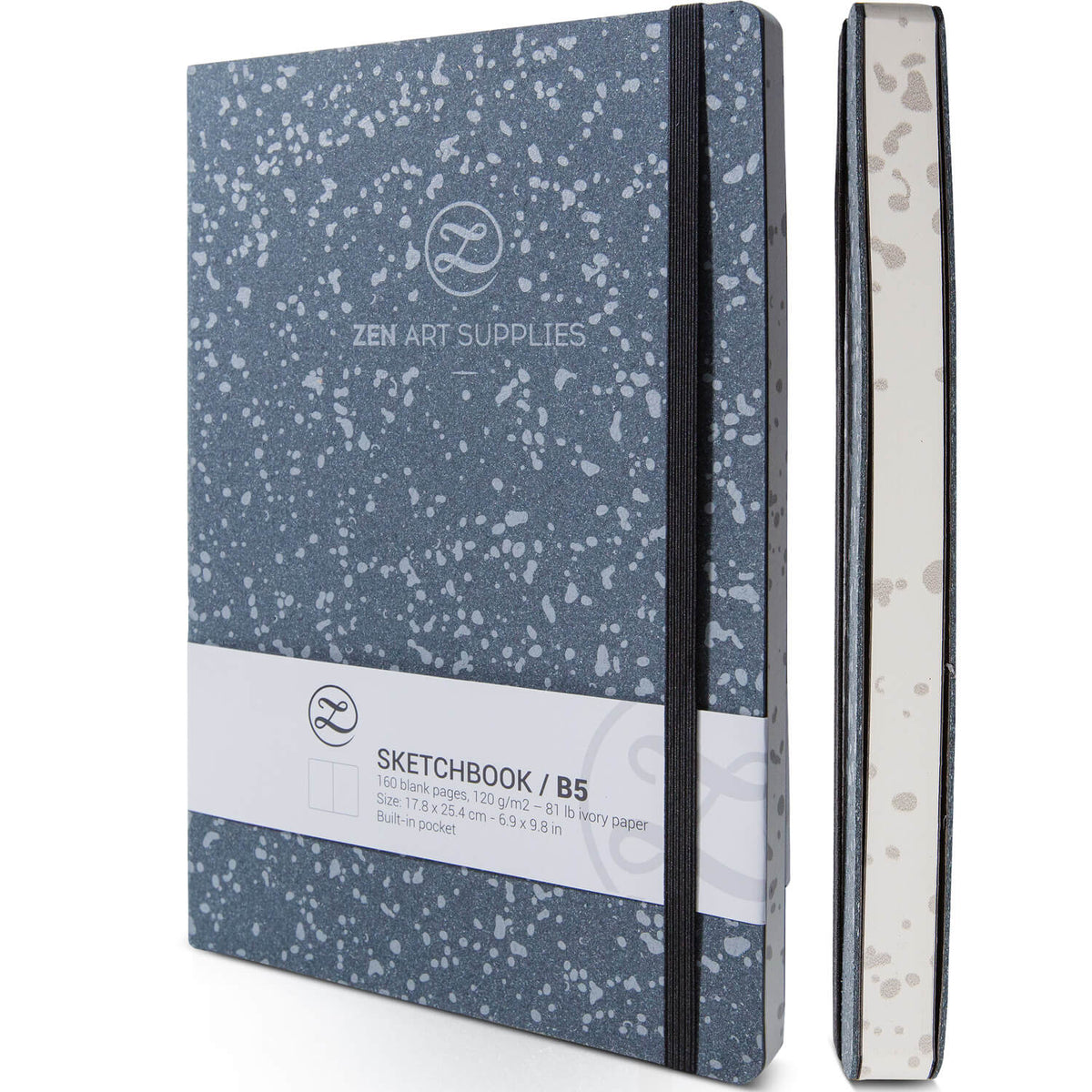 B6 Leather Cover Ivory Paper Sketchbook Journal (5x7) –ZenArtSupplies Spotty
