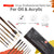 14-pc Brush Set ideal for Acrylic & Oil