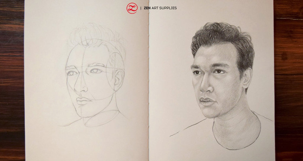 Technique Portrait Drawing Art Set, Digital Lessons, Level 1