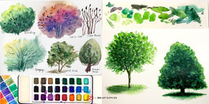 How To Paint Watercolor Trees and Techniques
