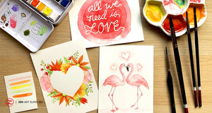Watercolor Valentine’s Day Card Ideas You Can Make