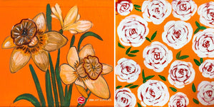 Two Gouache Flower Paintings - Step-by-Step