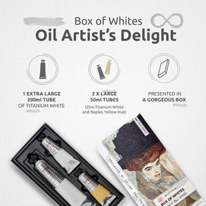 3 Tubes Box of Whites Oil-Based Palette