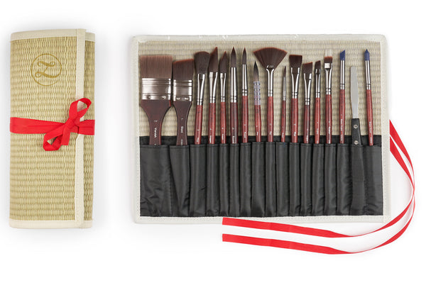 Brush Set for Acrylic and Watercolor 17-pc