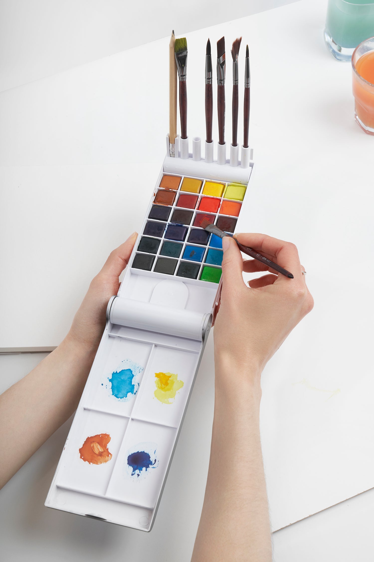 Travel Watercolor Paint Set 19 Metallic Colors – ZenARTSupplies –  ZenARTSupplies