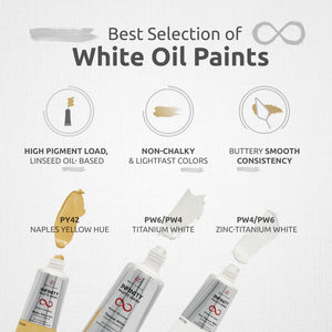3 Tubes Box of Whites Oil-Based Palette