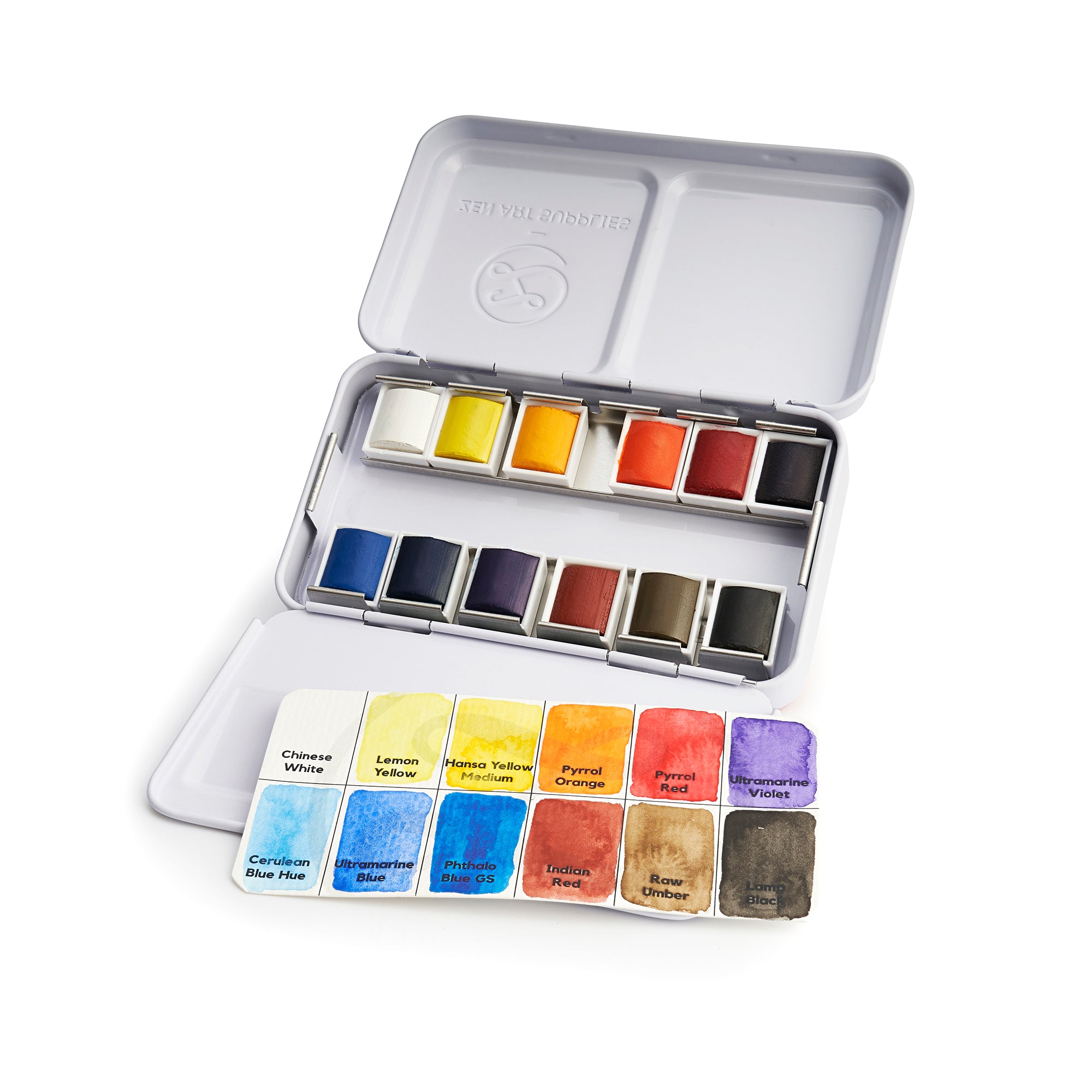 8 Watercolor Paint Trays with Brush - Set of 12