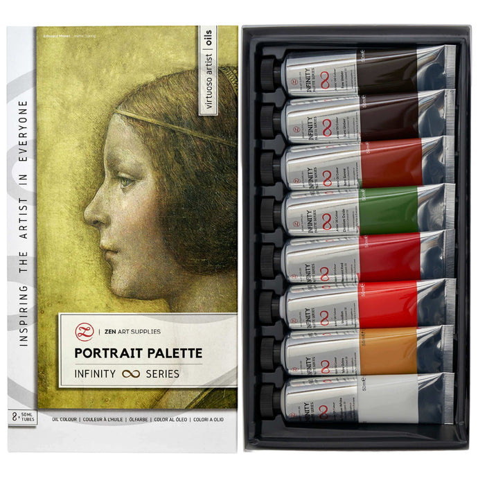8 Tubes x 50ml Portrait Oil-Based Palette