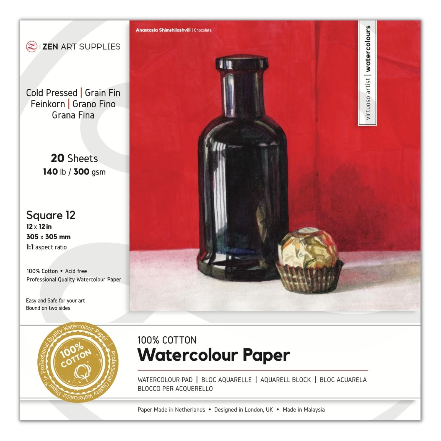 Hot and Cold Press Watercolor Paper Sample Sets 100% Cotton Professional /  Artist Grade 