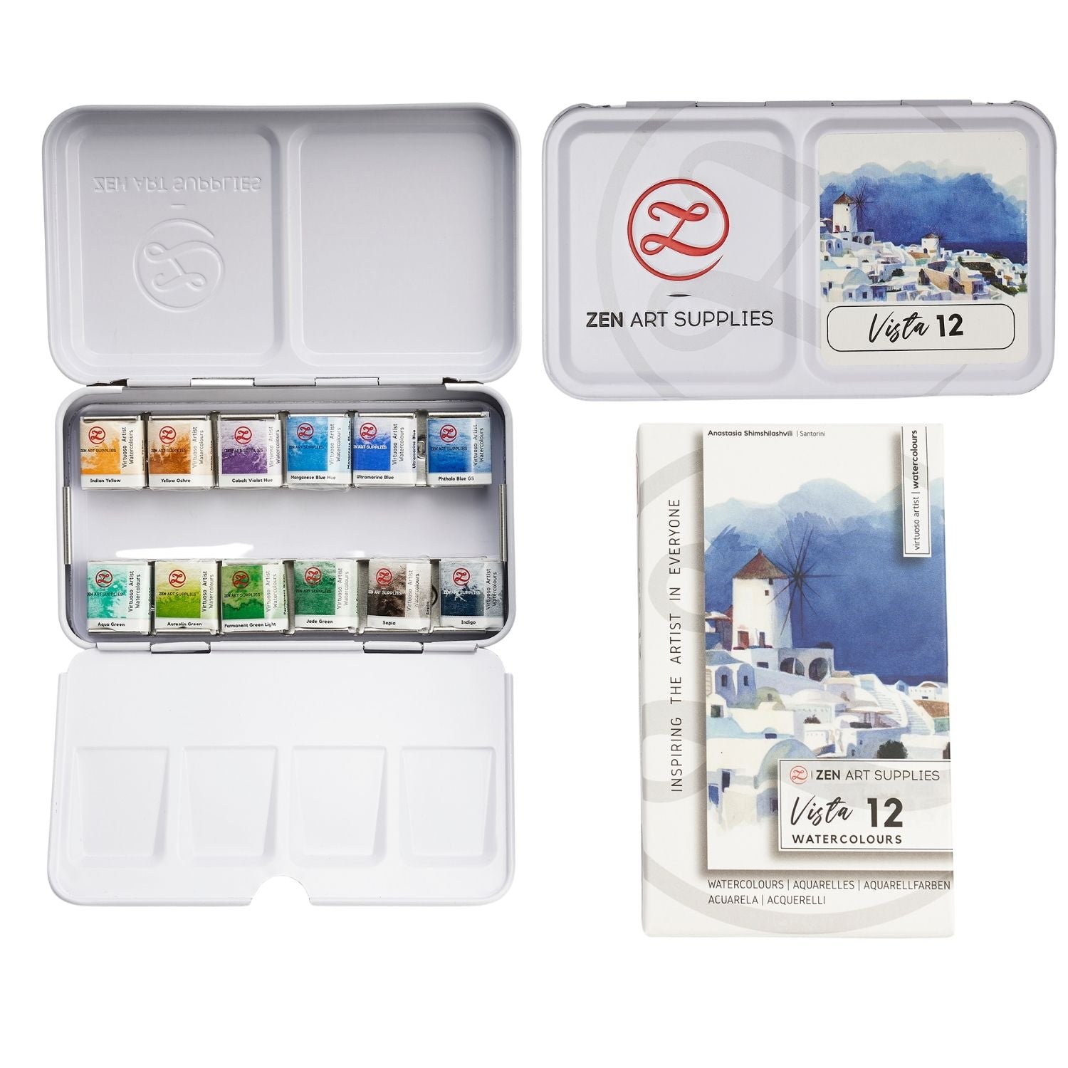 Mini Watercolour Paint Palette: 15 Well for On-the-Go Masterpieces