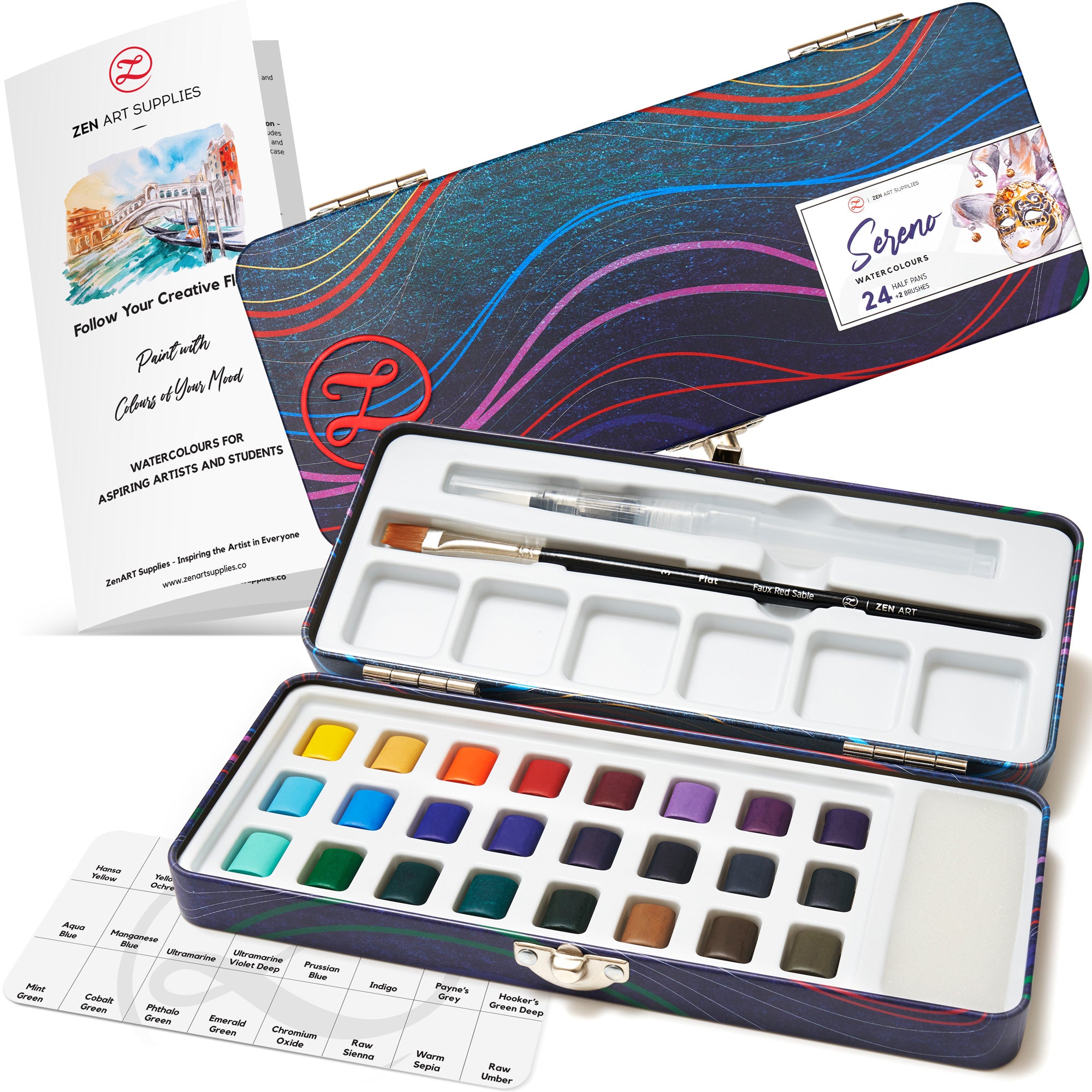 24 Watercolor Paint Sets For Kids and Adults - Bulk Pack of 24 Washable