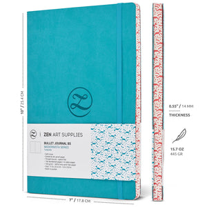 Turquoise B5 (7x10") 120gsm Dot Journal
