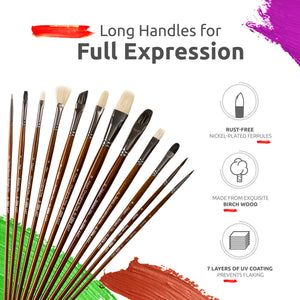 Brush Set for Acrylic and Watercolor 17-pc – ZenArtSupplies