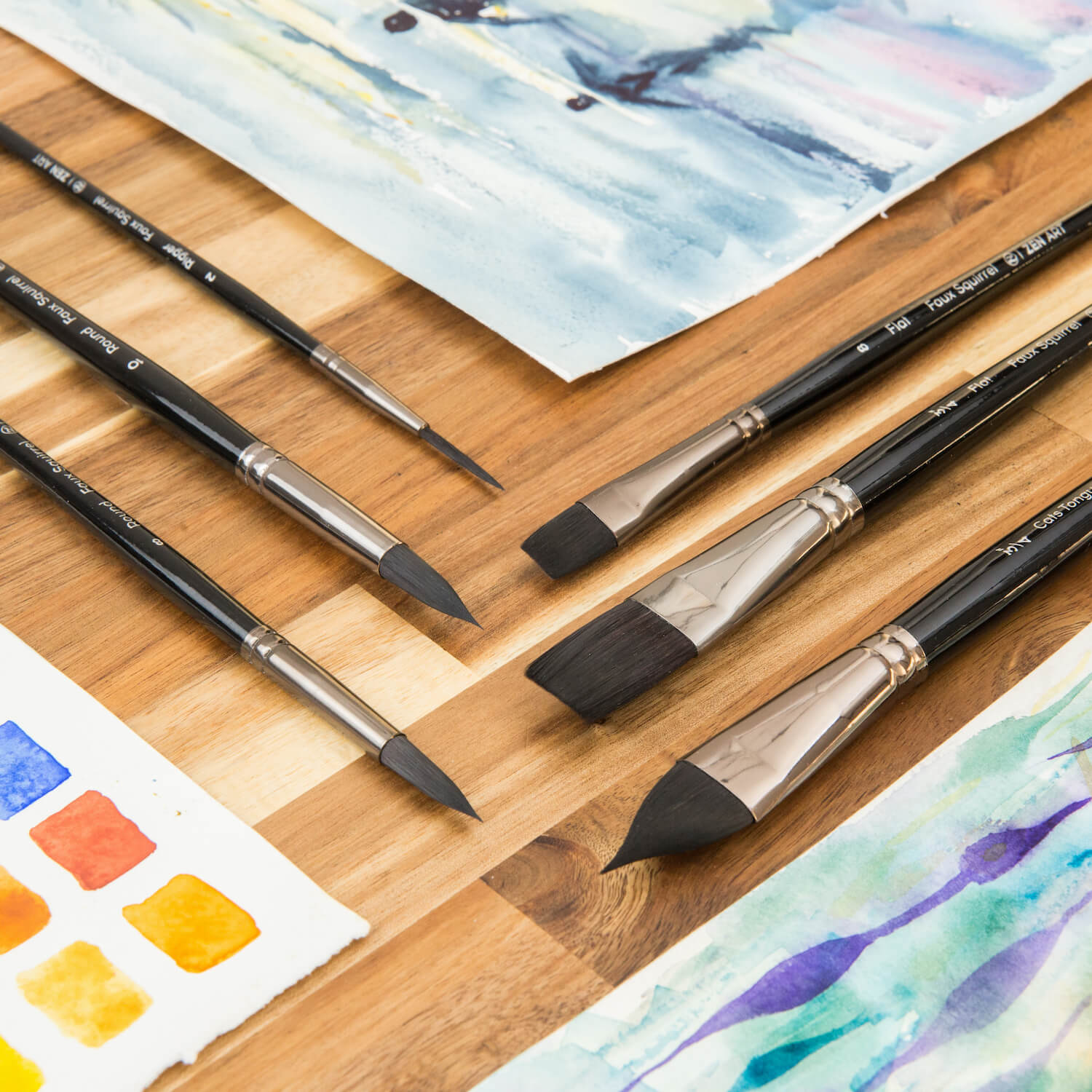 6 pcs Artist Tulip Watercolor Brush Set for Watercolors – ZenArtSupplies –  ZenARTSupplies